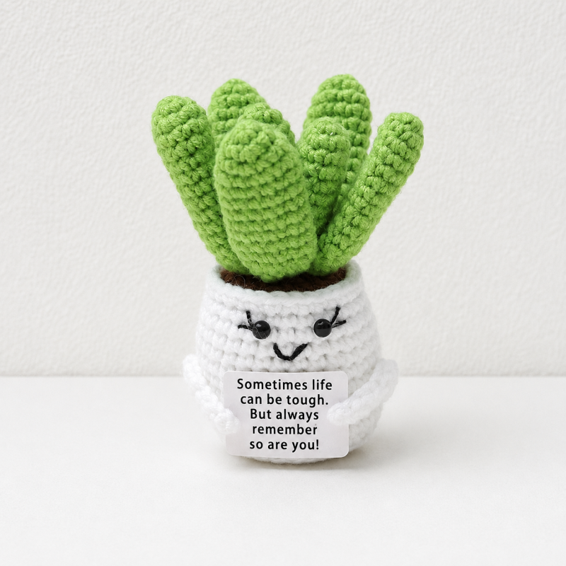 CouldNook Yarn Plant Doll Ornament - Heart and Floral Shapes