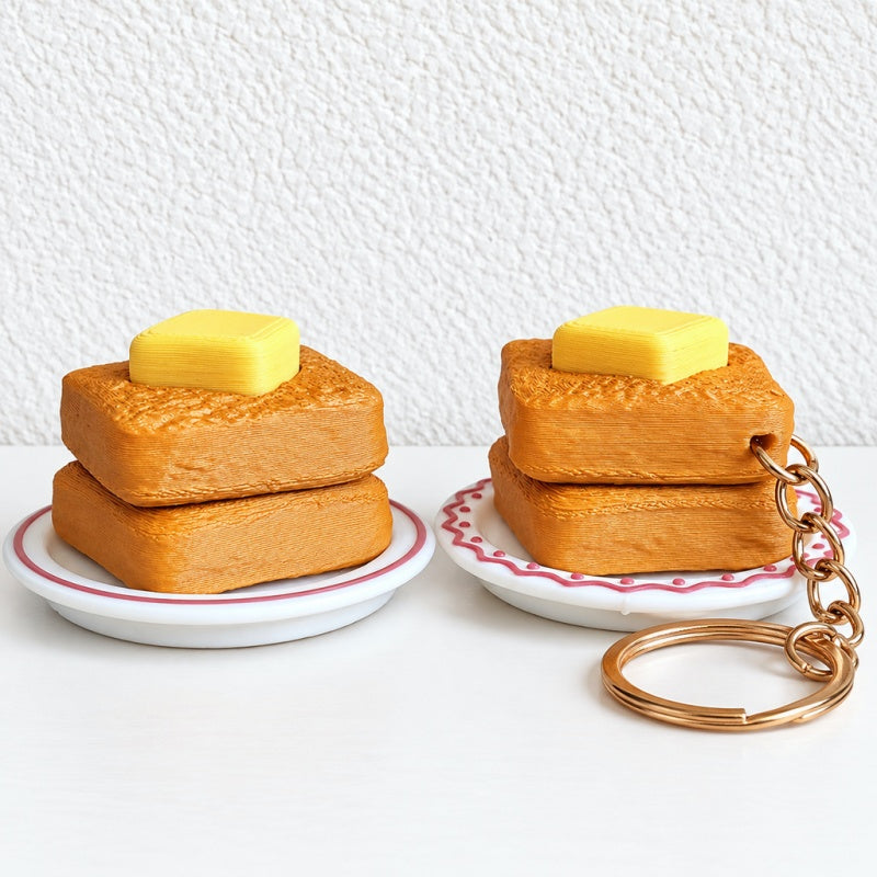 CouldNook Bakery Clicker Keychain - Bread Shapes And Pressable Tops