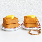 CouldNook Bakery Clicker Keychain - Bread Shapes And Pressable Tops
