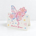 CouldNook Butterfly Floral Greeting Card - Shaped Wing Artwork