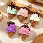 CouldNook Yarn Ice Cream Keychain - Scalloped Scoop Layers