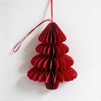 CouldNook Honeycomb Paper Tree Ornament - Layered Folds and Hanging Cord