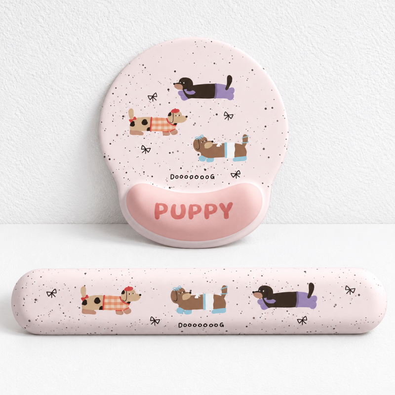CouldNook Dachshund Wrist Rest - Long Desktop Support Cushion