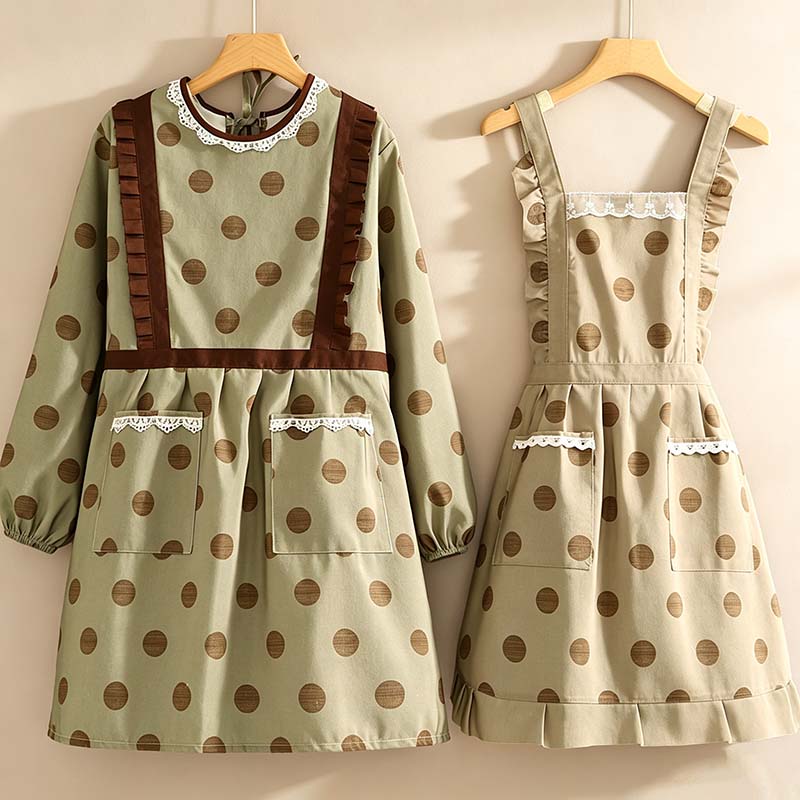 CouldNook Long-Sleeve Apron Smock - Multiple Layered Styles Collection