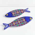 CouldNook Patterned Fish Magnet - Colorful Mosaic Designs Accent