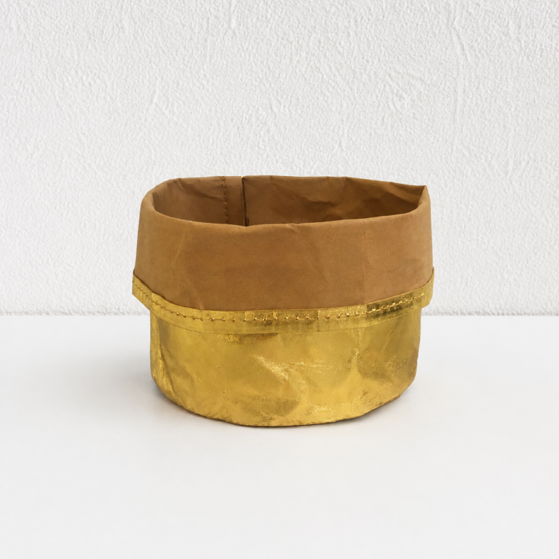CouldNook Washable Kraft Paper Storage Basket - Folded Cuff Options