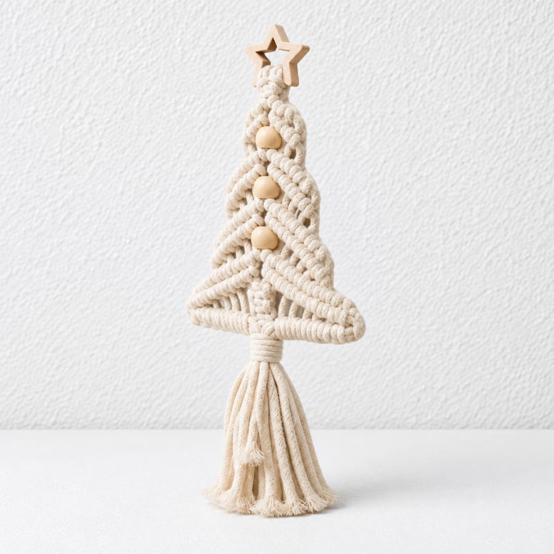 CouldNook Macrame Christmas Tree Ornament - Knotted Cord