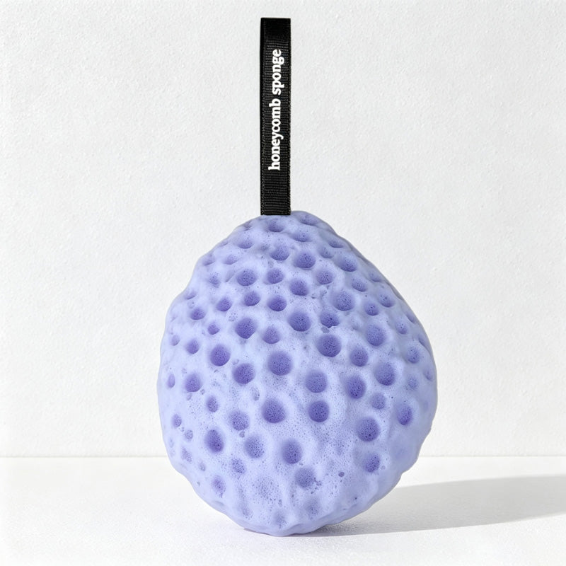 CouldNook Round Honeycomb Bath Sponge - Colorful Hanging Scrubber