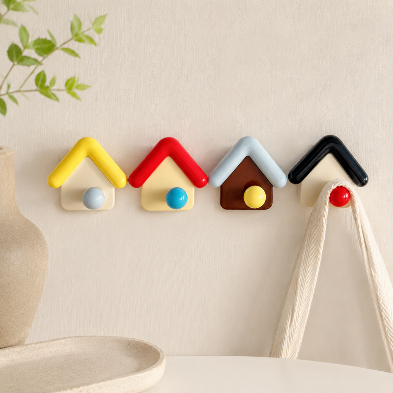 CouldNook House Adhesive Wall Hook - Six Color Choices