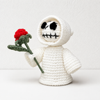 CouldNook Halloween Yarn Reaper Doll - Hooded Figure and Props