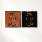 CouldNook Animal Jacquard Cotton Washcloth - Woven Characters And Contrasting Reverse