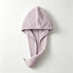 CouldNook Solid Color Hair Towel Wrap - Hooded Drying Cap