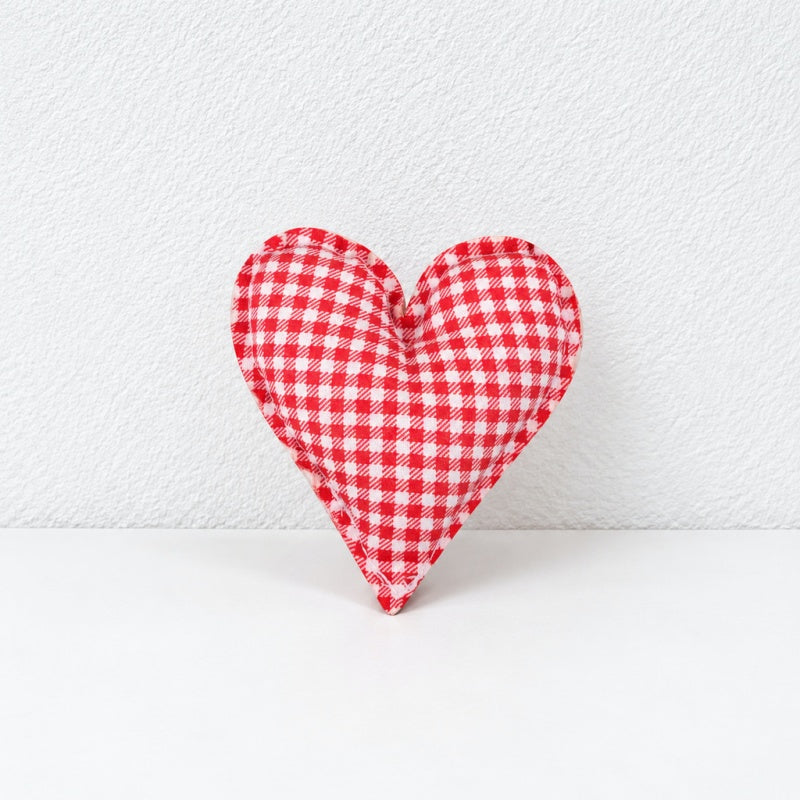 CouldNook Fabric Heart Decoration - Padded Shape And Patterned Textile Exterior