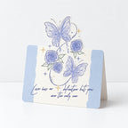 CouldNook Blue Rose Greeting Card - Moon Butterfly Designs