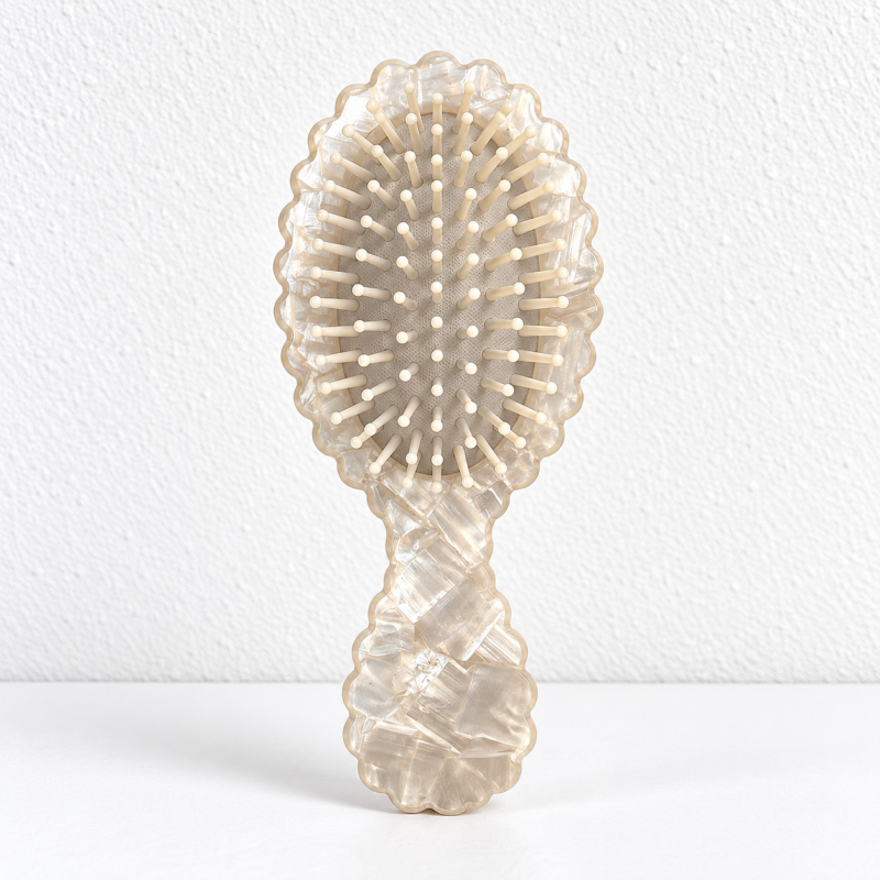 CouldNook Cushion Hairbrush - Scalloped Acetate Handle