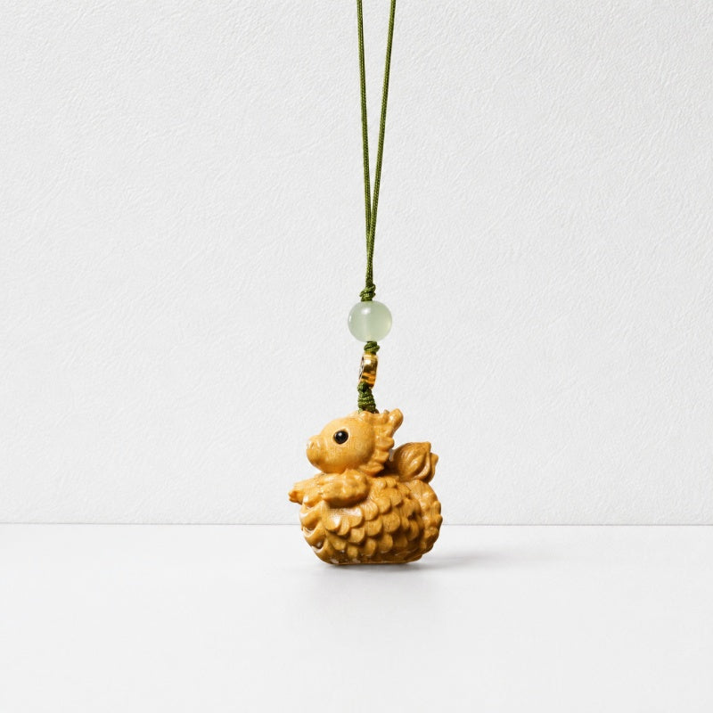 CouldNook Wood-Look Zodiac Phone Charm - Loop Cord Attachment