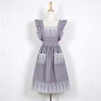 CouldNook Ruffle Strap Apron - Lace or Plain Pockets