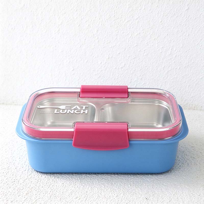 CouldNook Rectangular Lunch Box - Steel Insert and Contrasting Lid Clips