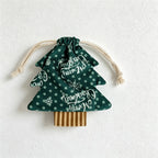CouldNook Christmas Tree Drawstring Gift Bag - Printed Tree-Shaped Design
