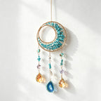 CouldNook Gemstone Crescent Suncatcher - Crystal Drop Window Hanging
