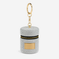 CouldNook Cylindrical Rhinestone Coin Purse Keychain - Front Patch Detail