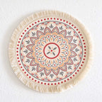 CouldNook Mandala Fringed Table Mat - Round Print