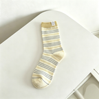 CouldNook Striped Rib Crew Socks - Everyday Shoe Accent