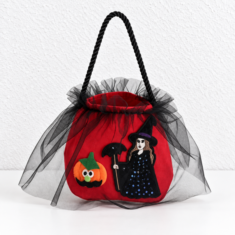 CouldNook Halloween Candy Tote Bag - Witch Pumpkin