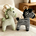 CouldNook Yarn Horse Doll Keychain - Solid and Striped Designs