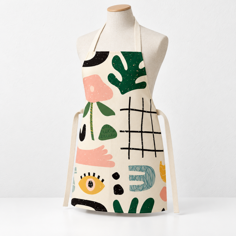 CouldNook Printed Kitchen Apron - Animals and Abstract Patterns