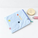 CouldNook Embroidered Flower Makeup Pouch - Pastel Panels
