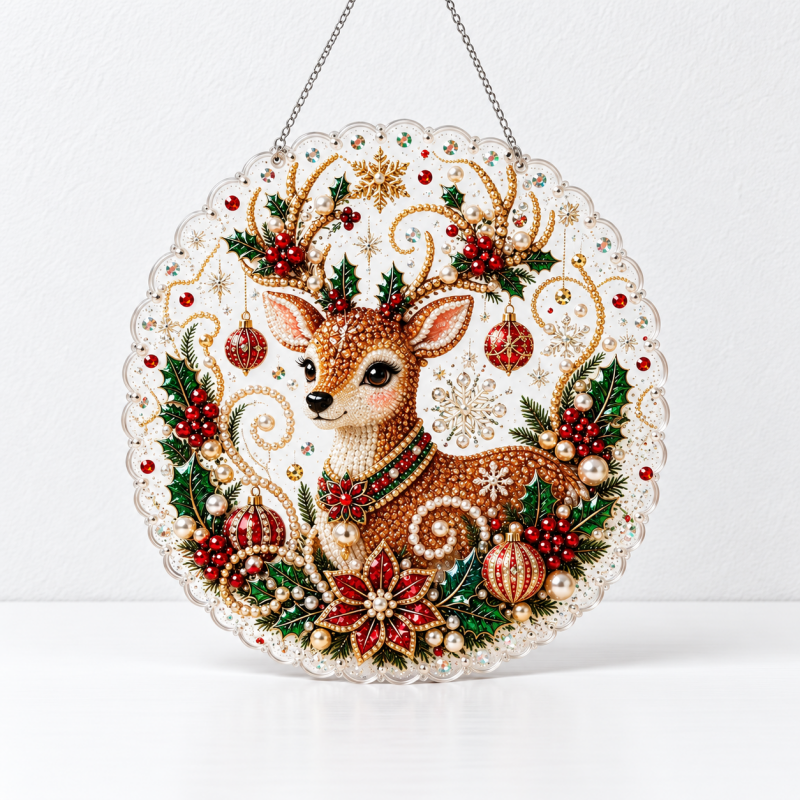 CouldNook Diamond Painting Hanging Ornament Kit - Seasonal Designs And Chain