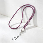 CouldNook Rhinestones Set Neck Phone Lanyard with Heart-Shaped Links