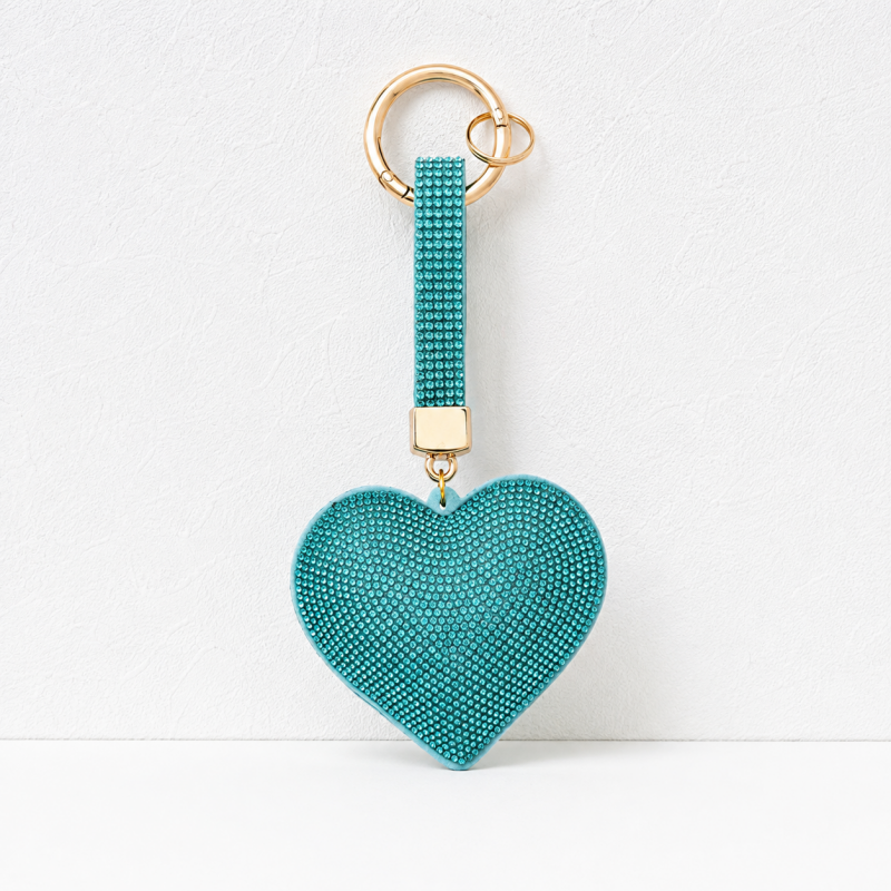 CouldNook Rhinestone Heart Keychain - Crystal Bag Charm