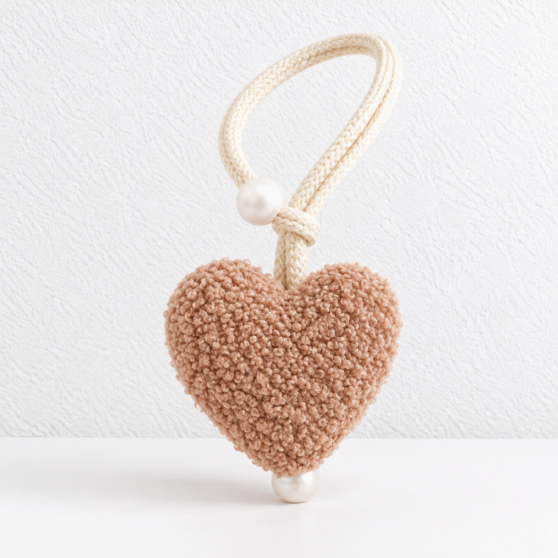 CouldNook Heart Curtain Tieback - Plush Pendant and Beads