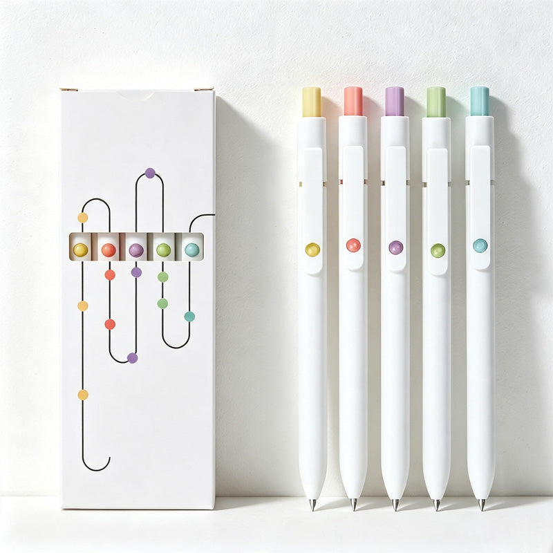 CouldNook Retractable Gel Pen 5PCS Set - Coordinated Writing Colors