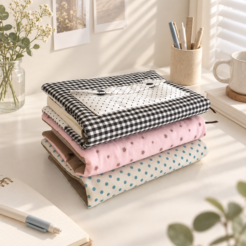 CouldNook Fabric Notebook Cover - Snap Pen Pocket Panel