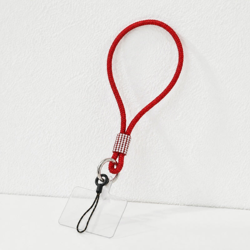 CouldNook Knotted Rhinestone Phone Wrist Strap - Clear Tether Tab