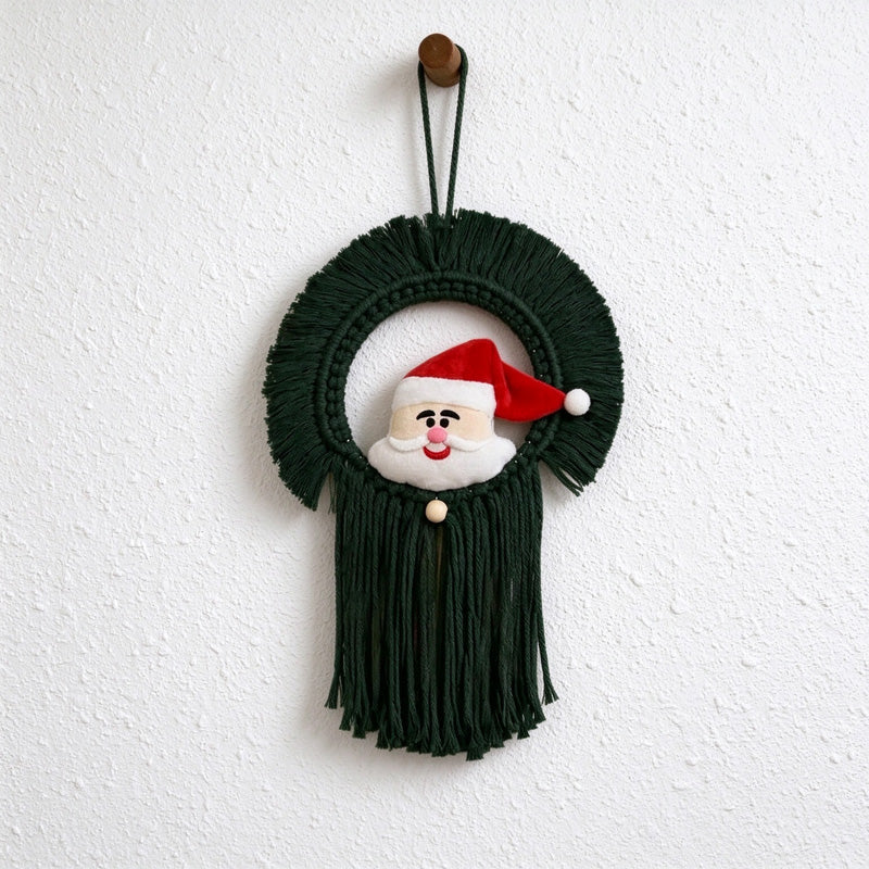 CouldNook Santa Wall Hanging - Circular Cotton Fringe