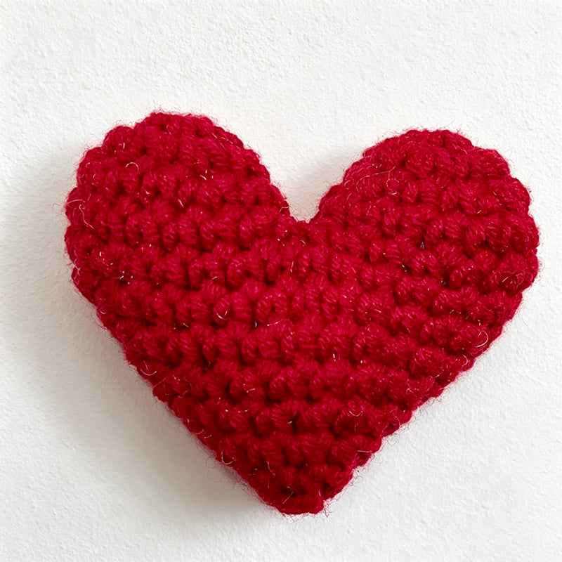 CouldNook Cotton Yarn Heart Ornament - Assorted Solid Colors