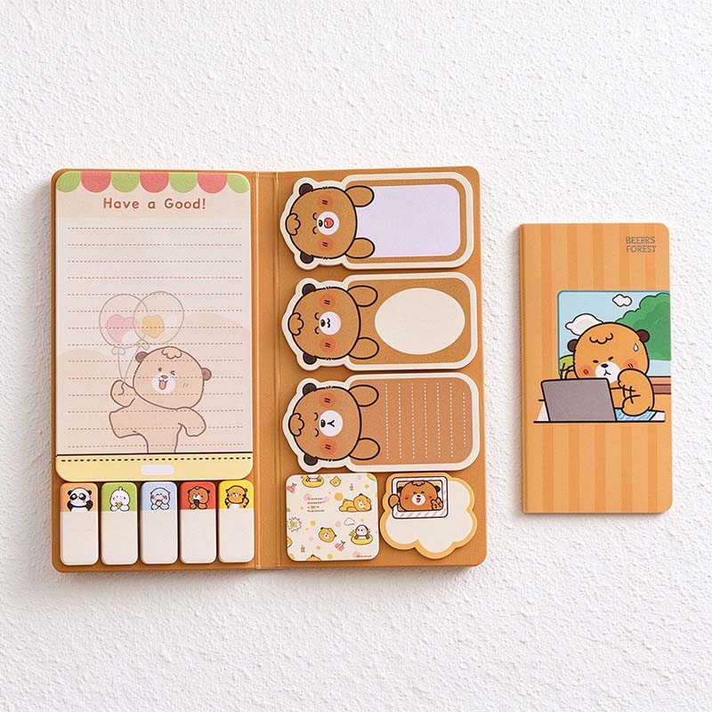 CouldNook Sticky Note Book - Coordinated Memo Pads And Page Flags