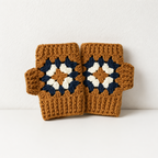 CouldNook Yarn Rose Wrist Warmers - Fingerless Floral Design