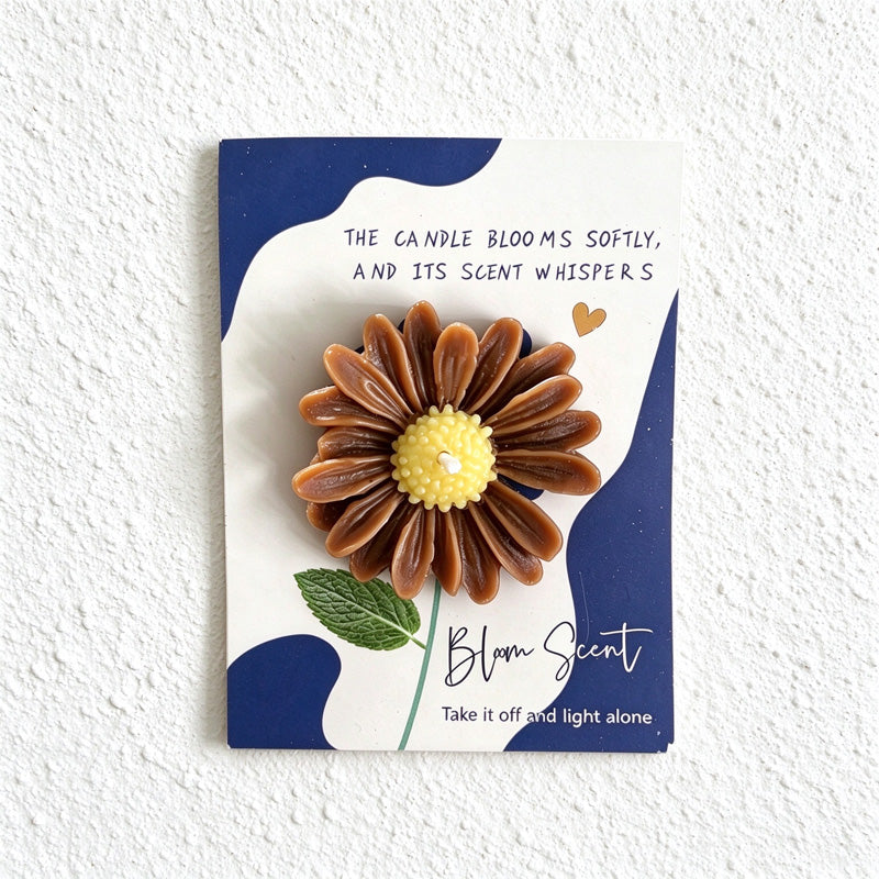 Flower Scented Candle Gift Cards with Raised Wax Blooms