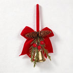 CouldNook Christmas Bell Ornament - Ribbon Bows and Seasonal Sprigs