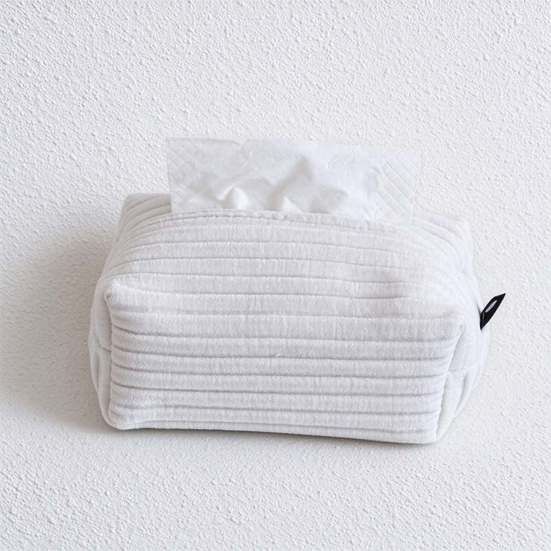 CouldNook Ribbed Tissue Box Cover - Raised Rows And Rounded Corners