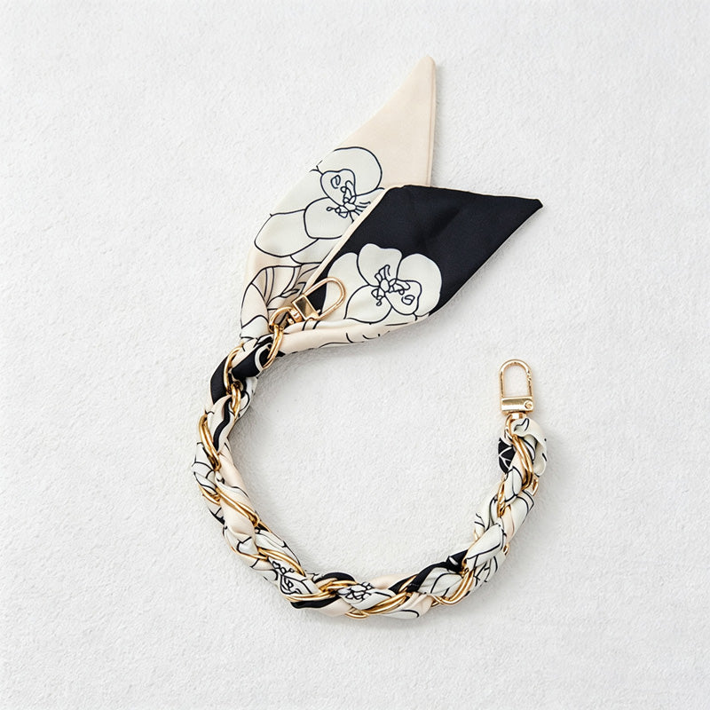 CouldNook Scarf Woven Phone Chain - Metal Wrist Lanyard