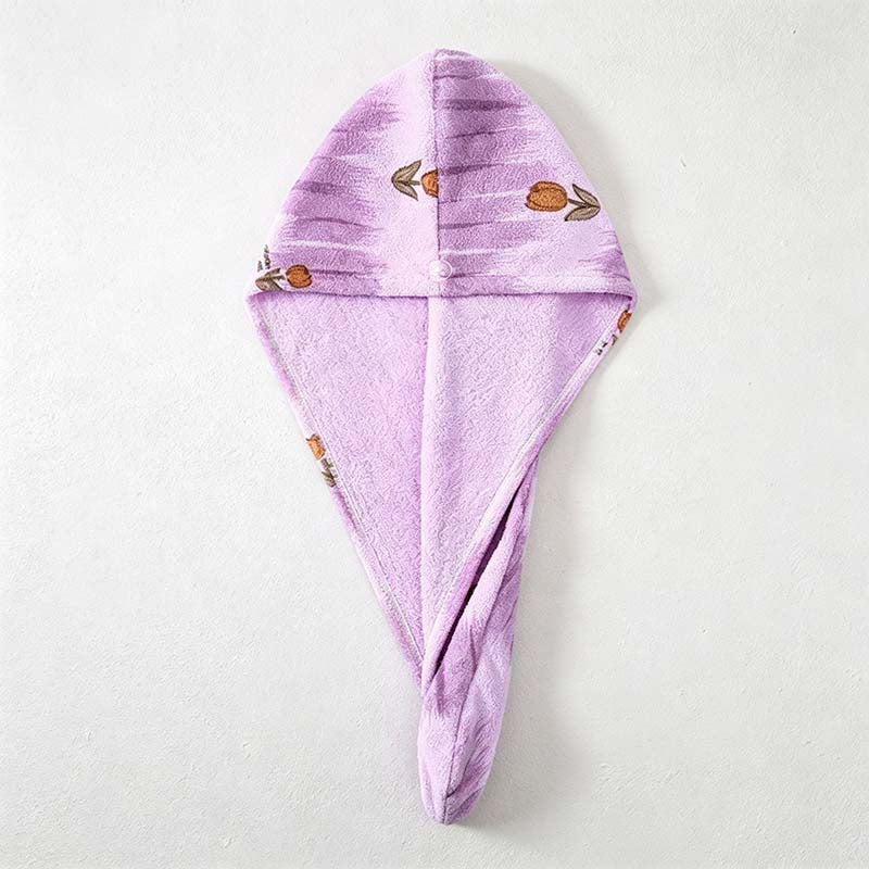 CouldNook Coral Fleece Hair Towel Wrap - Assorted Decorative Styles