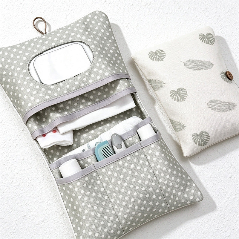 Foldable Cotton Diaper and Wipes Organizer