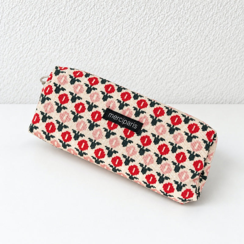 CouldNook Patterned Pencil Case - Ribbed Texture and Long Profile