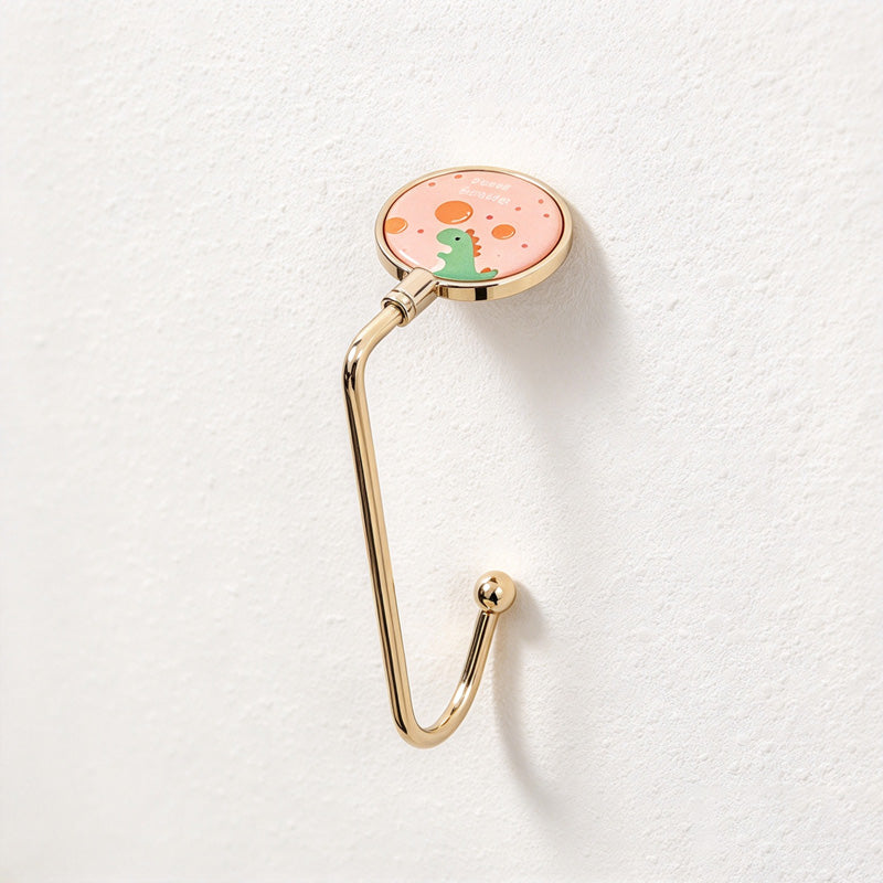 CouldNook Decorative Tabletop Bag Hook - Round Top and Curved Arm